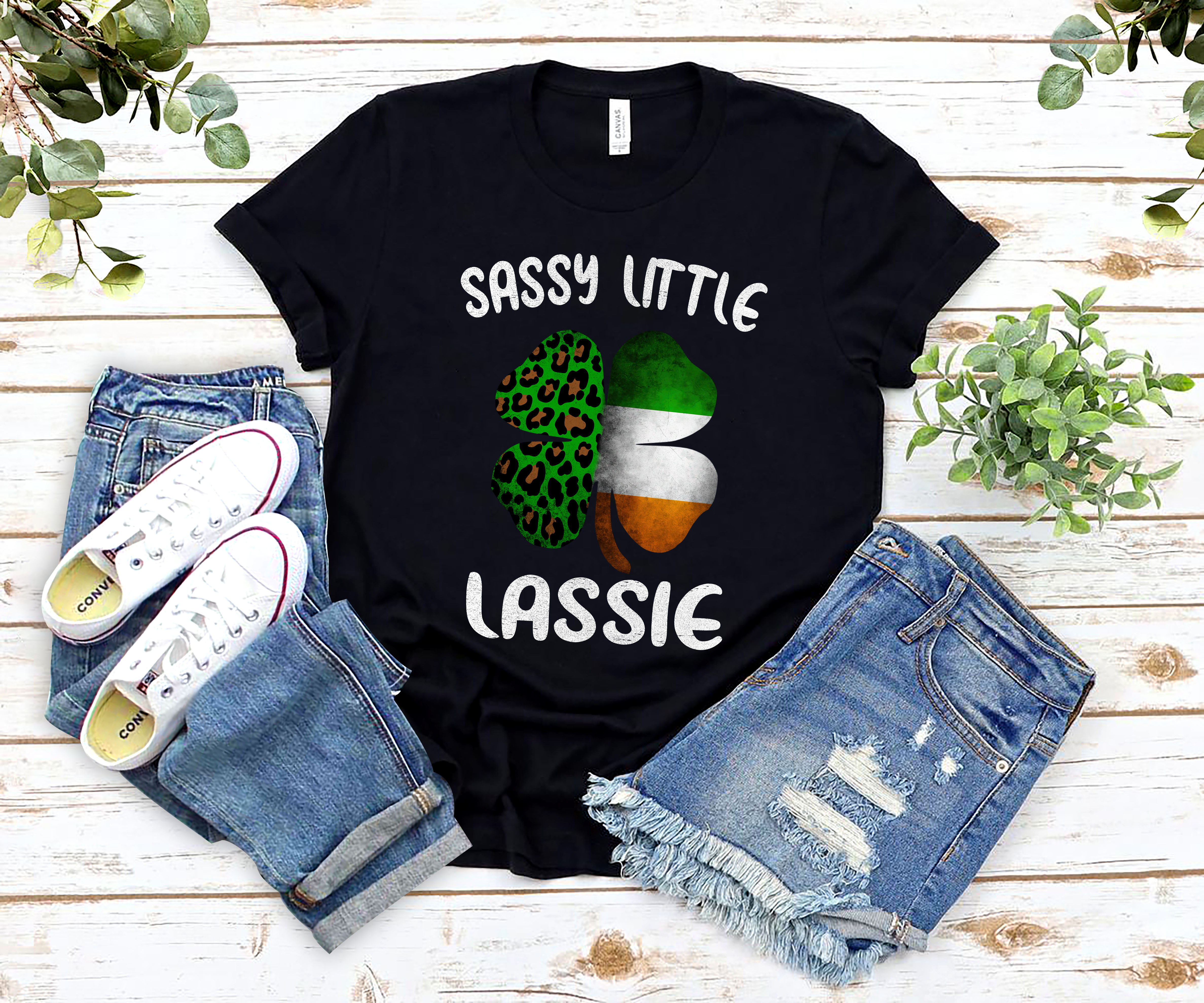 Sassy Little Lassie Girls Graphic Shirt, St. Patricks Day Shirt