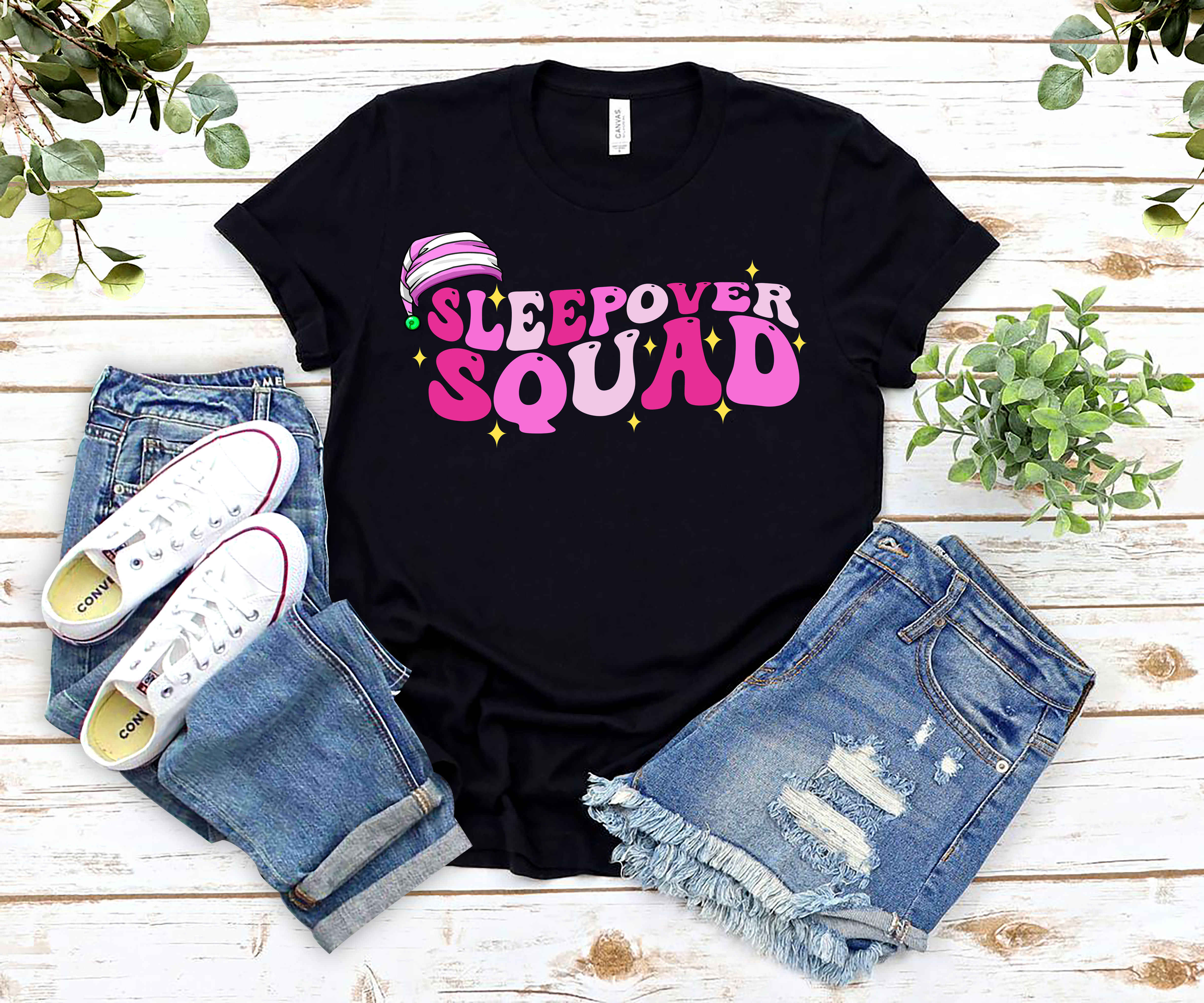 Sleepover Squad Slumber Party Crew Pajama BFF Bestie Groovy NL 2002 - Buy  t-shirt designs