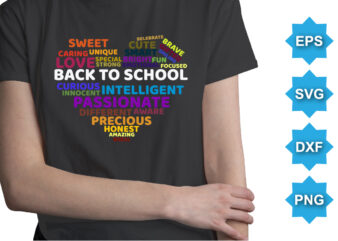 Happy back to school day shirt print template, typography design for kindergarten pre-k preschool, last and first day of school, 100 days of school shirt