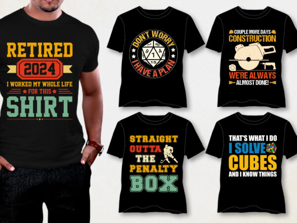 T-shirt design bundle png svg eps