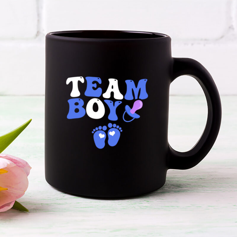 Team Boy Retro Groovy Gender Reveal Baby Group Matching NL