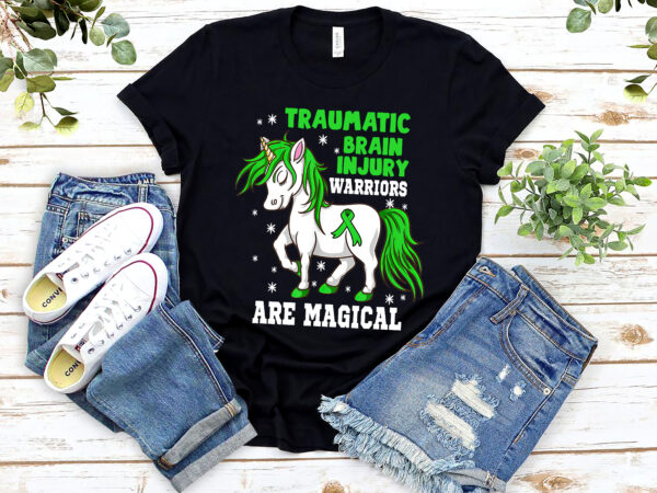 Traumatic brain injury warriors are magical tbi unicorn lovers nl 0702 t shirt designs for sale