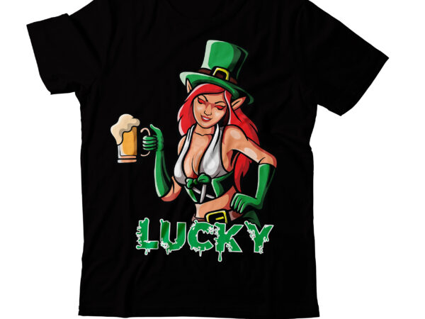 Lucky t-shirt design,studio files 100 patrick day vector t-shirt designs bundle amsterdam st.patricks day art tricks baby mardi gras number design svg buy patrick day t-shirt designs for commercial use