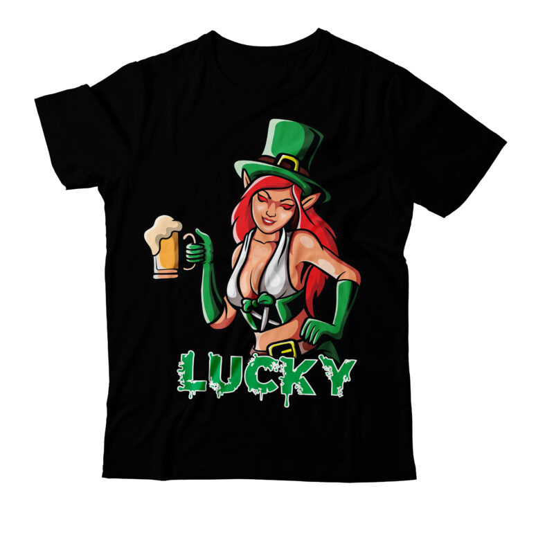 Lucky T-shirt Design,studio files 100 patrick day vector t-shirt designs bundle amsterdam st.patricks day art tricks baby mardi gras number design svg buy patrick day t-shirt designs for commercial use