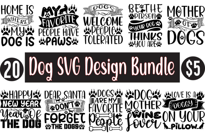 Dog SVG design bundle,Dog svg bundle, Dog mom svg, cricut svg, dog clipart, paw svg, dog lover svg, dog quotes svg, dog sayings svg, pawsitive svg, SVG bundle, svg bundles,