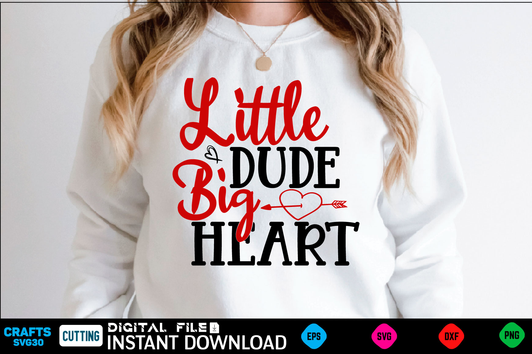 Little Dude Big Heart svg, valentines day svg, valentine svg