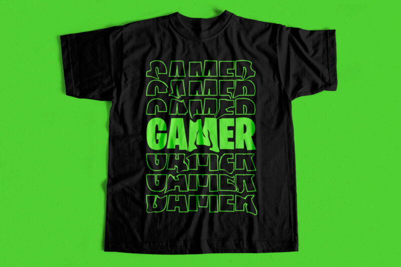 Top Selling Gaming T-Shirt Design Bundle, Gamer Designs, Gaming, Trendy Gaming T-Shirt Designs