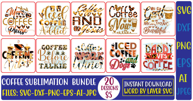 Coffee Sublimation Bundle