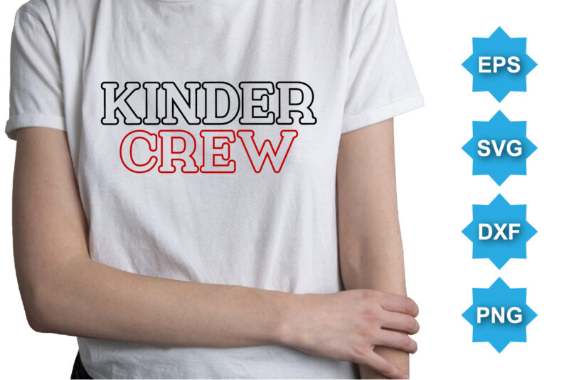 Kinder Crew, Happy valentine shirt print template, 14 February typography design