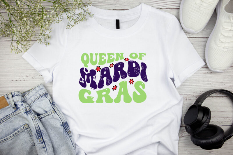 Queen Of Mardi Gras RETRO DESIGN