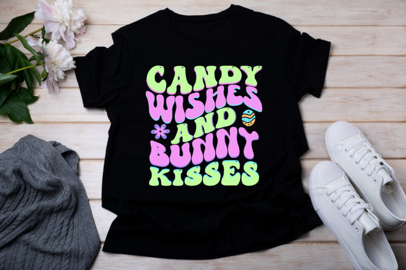 CANDY WISHES AND BUNNY KISSES RETRO DESIGN