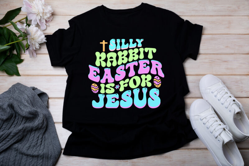 silly rabbit easter is for jesus RETRO DESIGN