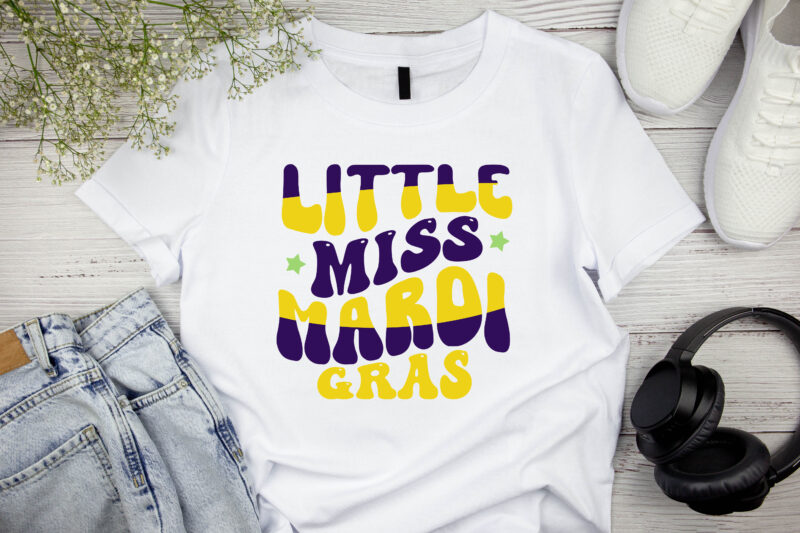 Little Miss Mardi Gras RETRO DESIGN