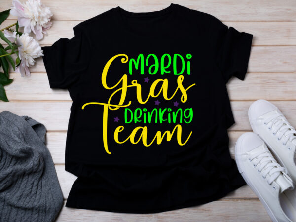 Mardi gras drinking team t-shirt design