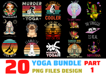 20 Yoga PNG T-shirt Designs Bundle For Commercial Use Part 1, Yoga T-shirt, Yoga png file, Yoga digital file, Yoga gift, Yoga download, Yoga design