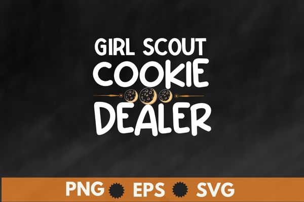 Cookie Dealer Scout Bake Shop Owner Bakery Bakes Cookies T-Shirt design vector, Cookie Dealer Scout, Bake Shop Owner, Bakery, Bakes, Cookies T-Shirt, selling cookies, cooking lovers, funny cookie outfit, cookie