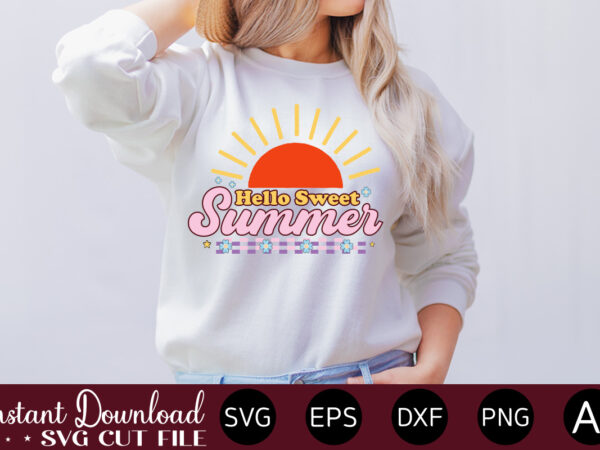 Hello sweet summer t shirt design,summer bundle svg, beach svg, summertime svg, funny beach quotes svg, summer cut files, summer quotes svg, svg files for cricut, silhouette summer bundle svg,