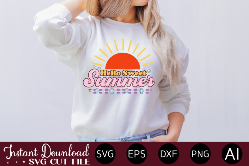 Hello Sweet Summer t shirt design,Summer Bundle SVG, Beach Svg, Summertime svg, Funny Beach Quotes Svg, Summer Cut Files, Summer Quotes Svg, Svg files for cricut, Silhouette Summer Bundle SVG,