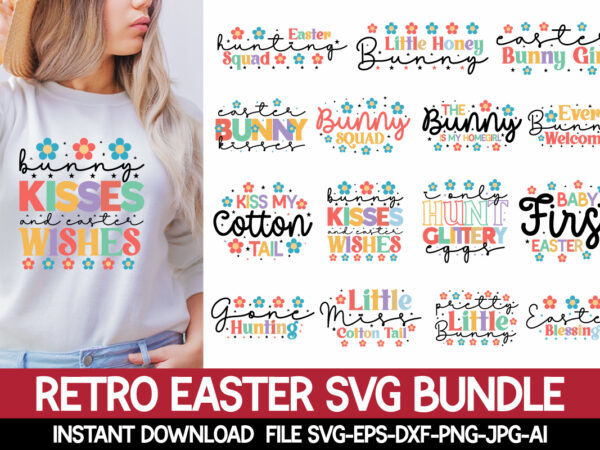 Retro easter svg bundle,easter svg, easter svg bundle, easter png bundle, bunny svg, spring svg, rainbow svg, svg files for cricut, sublimation designs downloads easter svg mega bundle, easter svg,