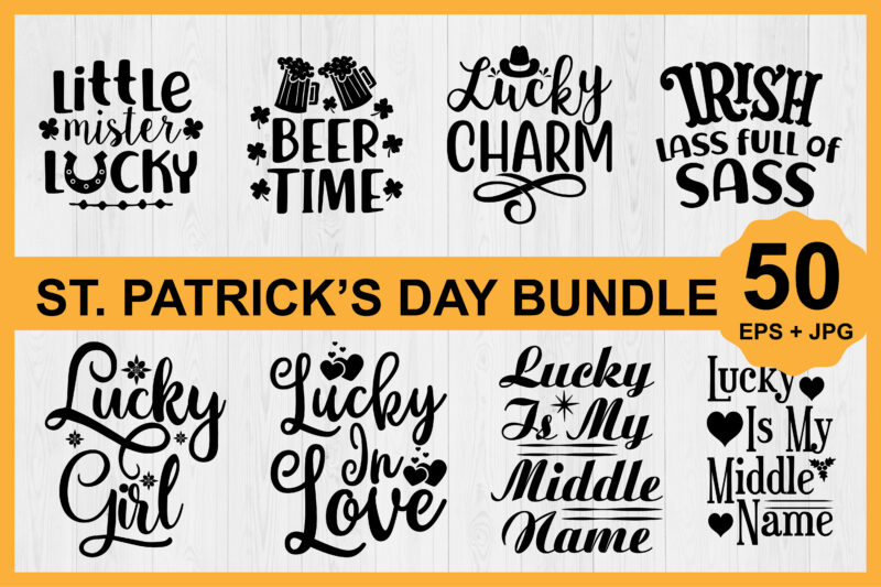 St.Patrick's Day Shirt Bundle Print Template, Lucky Charms, Irish, everyone has a little luck Typography Design Shirt Print Template, Typography Design For Shirt, Mugs, Iron, Glass, Stickers, Hoodies, Pillows, Phone