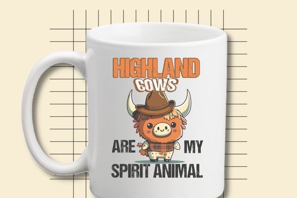 Highland cows are my spirit animal t shirt design vector, cowboy theme, cowboy