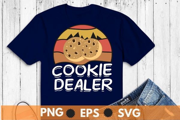 Cookie dealer bake shop owner bakery bakes cookies t-shirt design vector, cookie dealer scout, bake shop owner, bakery, bakes, cookies t-shirt, selling cookies, cooking lovers, funny cookie outfit, cookie seller