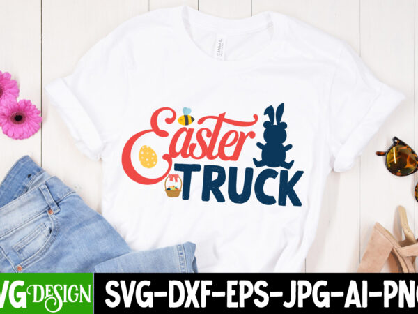 Easter truck t-shirt design,happy easter svg design,easter day svg design, happy easter day svg free, happy easter svg bunny ears cut file for cricut, bunny rabbit feet, easter bunny svg,