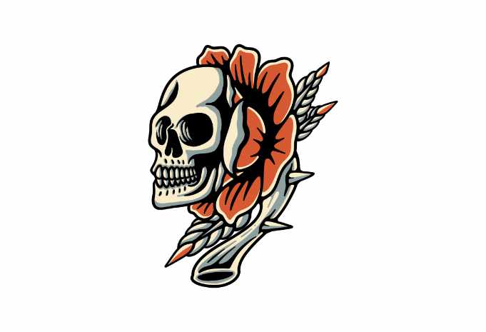 Skull Flower - Buy t-shirt designs