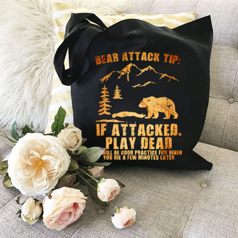 Bear Attack Tip Camping Hiking Outdoor Travel Funny Vintage NL 0903