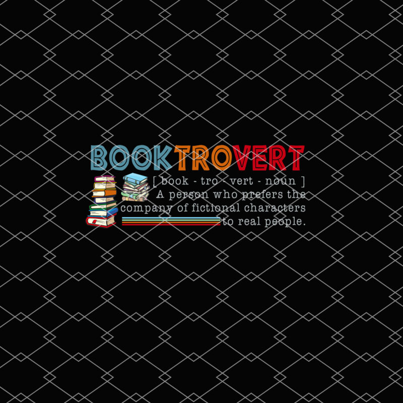 Booktrovert Definition Librarian Library Retro Book Lovers Bookworms NL 0403