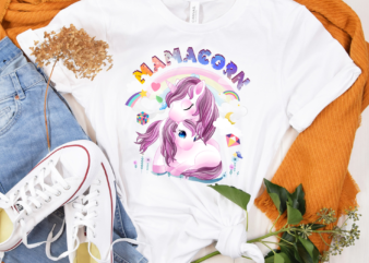 DH Mamacorn Mother_s Day Shirt, Unicorn Mom Shirt, Mother Gift, New Mom Shirt t shirt vector illustration