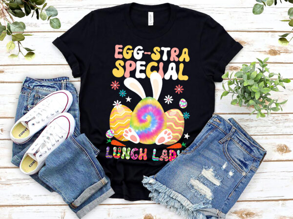 Egg-stra special lunch lady easter eggs happy easter day nl 0903 vector clipart