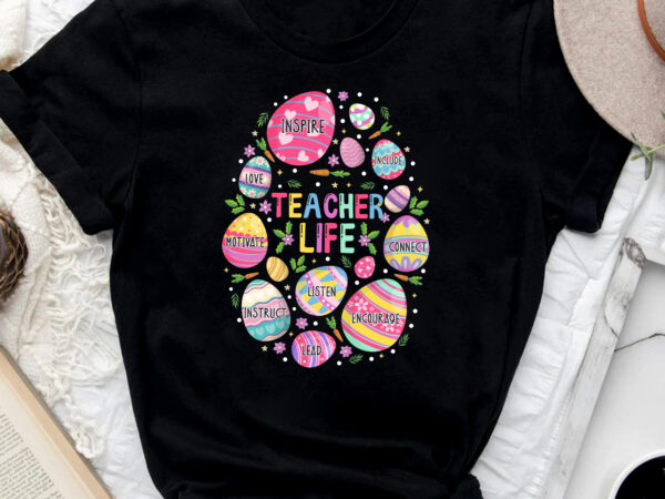 Funny easter eggs teach love teacher life lunch lady easter day nc 1103 t shirt graphic design