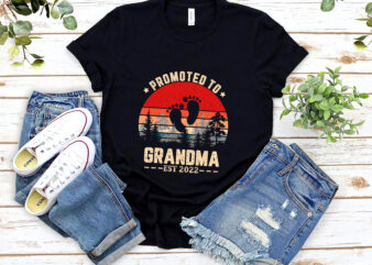 ( ME) Promoted to Grandma Est 2023 Men Vintage First Time Grandma T-Shirt