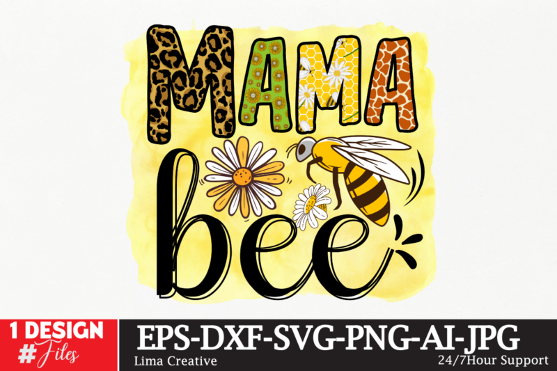 Mama Bee Sublimation Design ,Bee Mine PNG, Valentine's Day Bee, Hand drawn graphic, sublimation designs, sublimation downloads, Love, Valentine, Honey Bee with HeartsHoney Bee clip art, sublimation designs, Bee kind