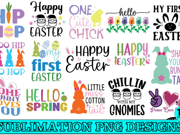 Easter sublimation bundle-5 vector clipart