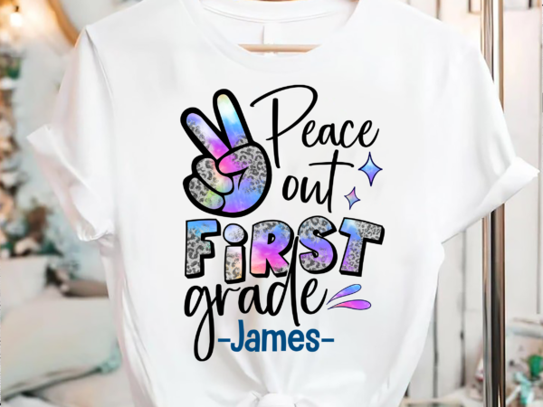 Peace out 1st grade shirt t shirt illustration