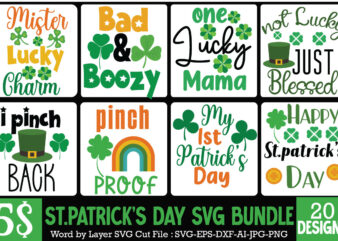 St.Patrick’s Day SVG Bundle, Happy St.Patrick’s Day SVG Bundle , Happy St.Patrick’s Day Sublimation Bundle, my 1st Patrick s Day T-Shirt Design, my 1st Patrick s Day SVG Cut File,