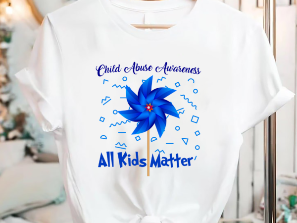 Rd all kids matter child abuse awareness pinwheel t-shirt