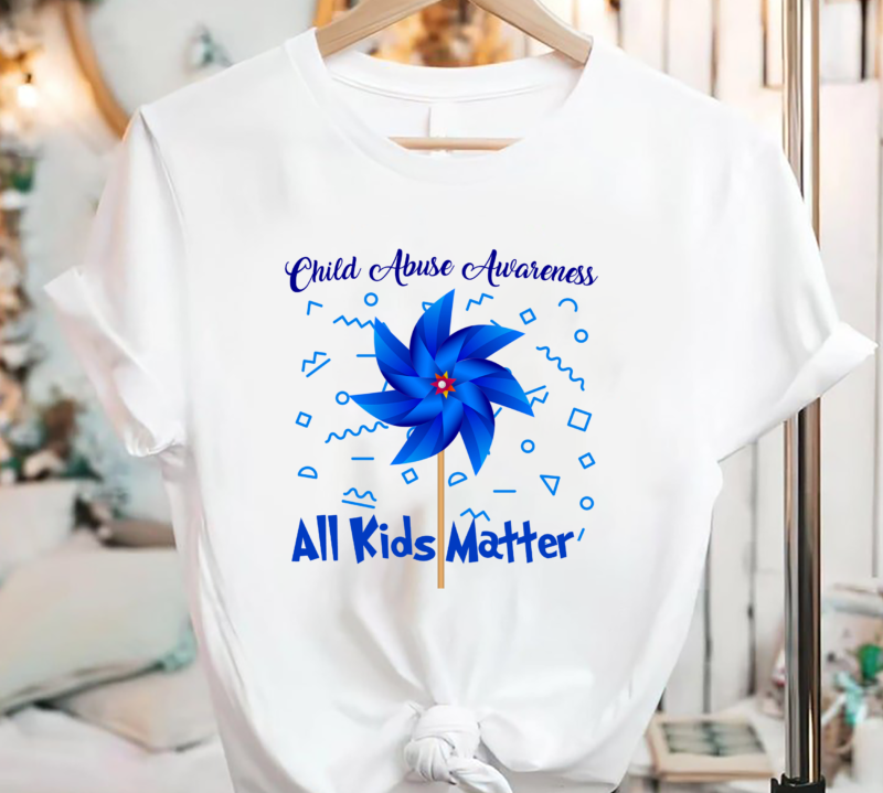 RD All Kids Matter Child Abuse Awareness Pinwheel T-Shirt