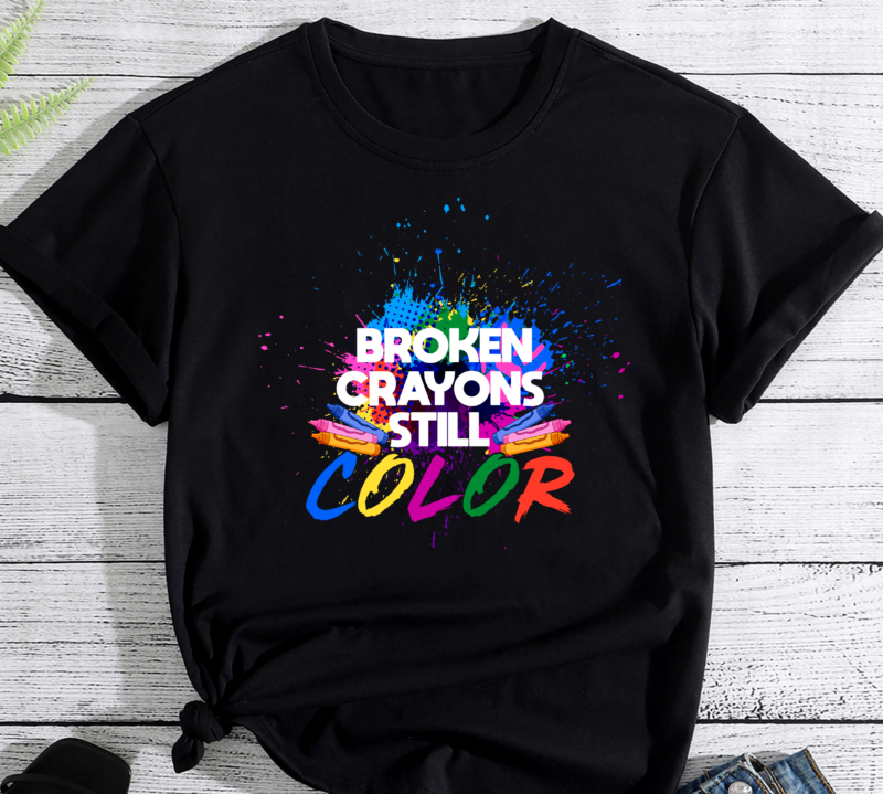 RD Broken Crayons Still Color Mental Health Awareness T-Shirt