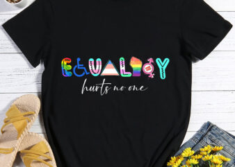 RD Equality Hurts No One Shirt, Black Disabled T-Shirt, LGBT Month T-Shirt, Black Lives Matter