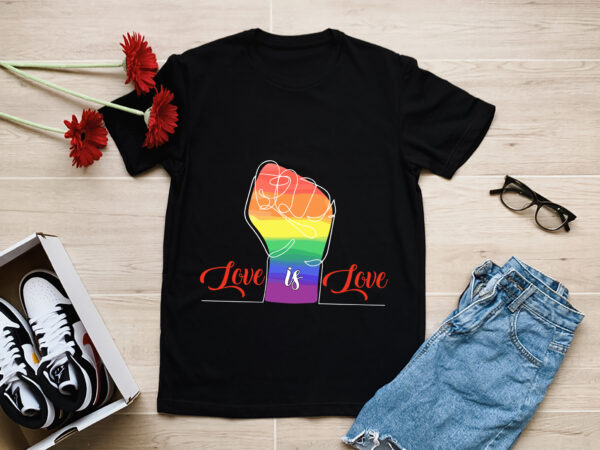 Rd love is love shirt, fist rainbow shirt, lgbt flag shirt, lgbt pride month t-shirt