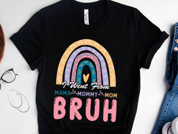 Rd mama mommy mom bruh rainbow mother’s day shirt t shirt design online