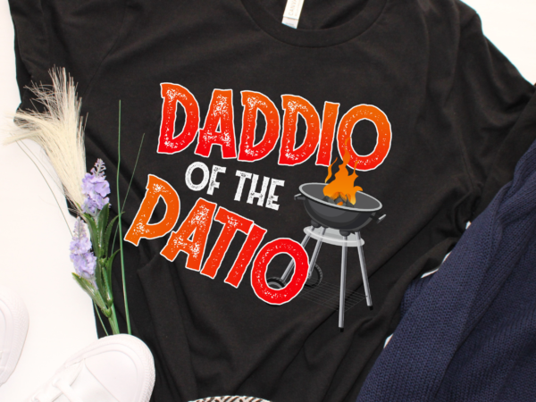 Rd mens funny daddio of the patio fathers day bbq grill dad t-shirt