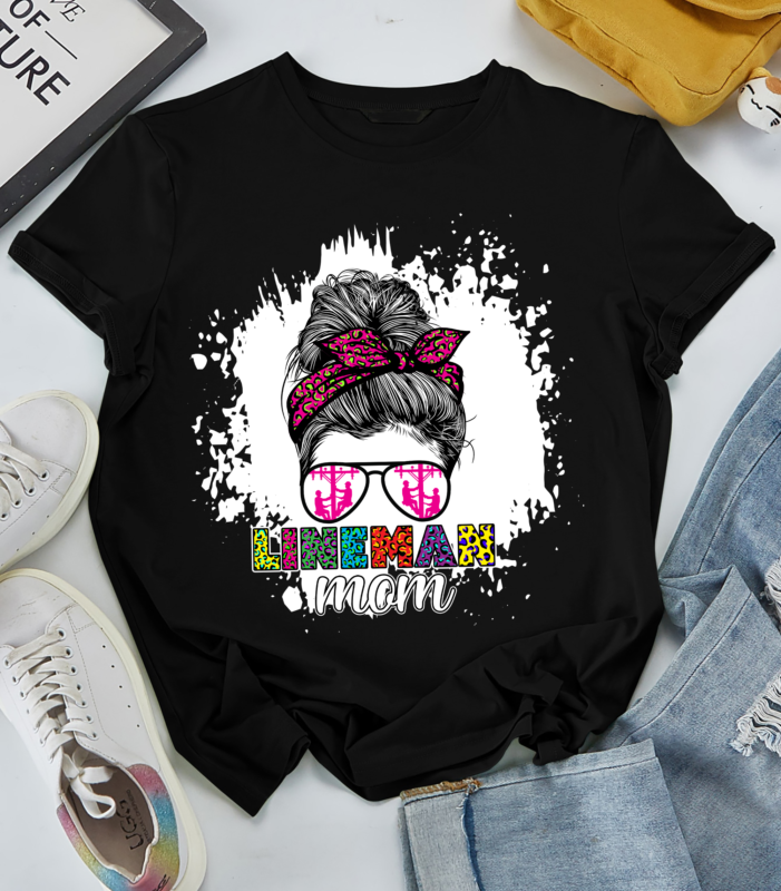 RD Mom of Lineman Shirt, Messy Bun Hair Shirt, Gift For Mommy, Mother_s Day Shirt