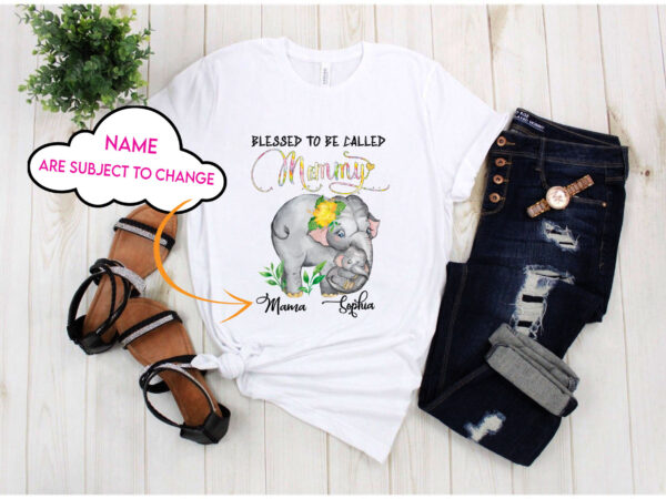 Rd-personalized-blessed-to-be-called-mama,-mama-elephant,-mothers-day-gift t shirt design online