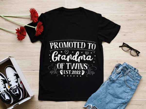 Rd-promoted-to-grandma-shirt,-grandma-of-twin,-grandma-est-2023-shirt,-family-gift t shirt design online