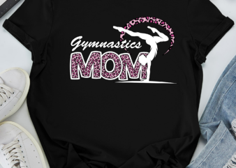 RD Womens Gymnastics Mom Leopard Print Womens Proud Gymnast Mother Shirt