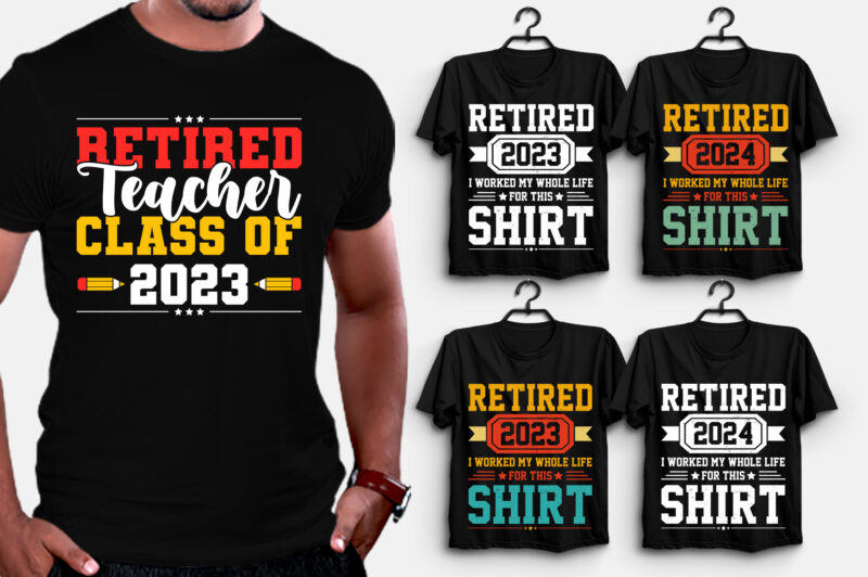 Retired T-Shirt Design PNG SVG EPS,Retired,Retired TShirt,Retired ...